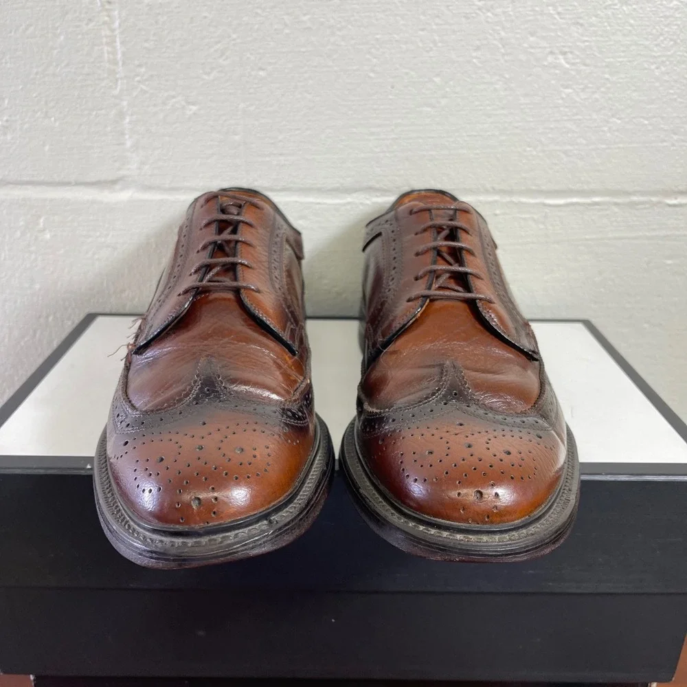 Florsheim Imperial 1849 Longwing Brown Leather Oxford Dress Shoes Men's 9.5 D